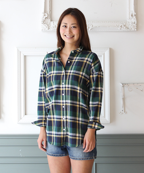 Ray BEAMS（レイビームス）の「△*Ray BEAMS / 12W チェックビックシャツ（シャツ/ブラウス・レディース・ブラウン系その他/レッド/グリーン系その他・ONE SIZE）」の2枚目の写真