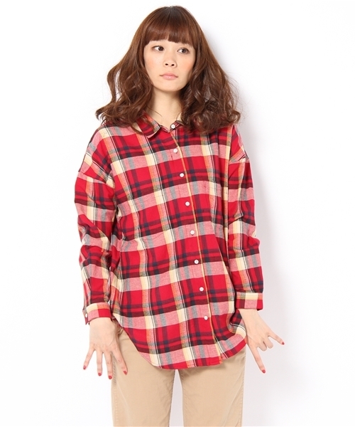 Ray BEAMS（レイビームス）の「△*Ray BEAMS / 12W チェックビックシャツ（シャツ/ブラウス・レディース・ブラウン系その他/レッド/グリーン系その他・ONE SIZE）」の14枚目の写真