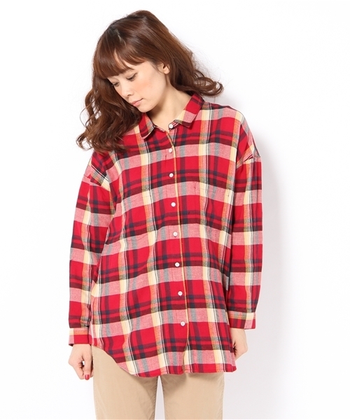 Ray BEAMS（レイビームス）の「△*Ray BEAMS / 12W チェックビックシャツ（シャツ/ブラウス・レディース・ブラウン系その他/レッド/グリーン系その他・ONE SIZE）」の4枚目の写真