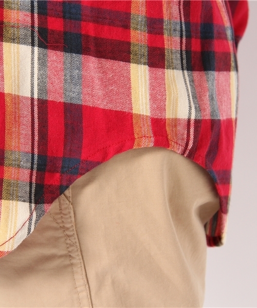 Ray BEAMS（レイビームス）の「△*Ray BEAMS / 12W チェックビックシャツ（シャツ/ブラウス・レディース・ブラウン系その他/レッド/グリーン系その他・ONE SIZE）」の9枚目の写真