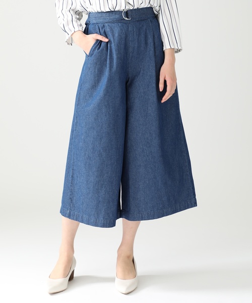 CHANEL 17ss フレアパンツ ガウチョパンツ フレアデニム denim ストレッチデニムフレアパンツ 春 夏[品番：SHNW0010877