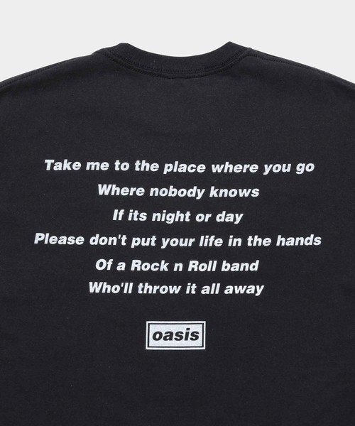 【限定値下】アダムエロペ × oasis Don't Look Back 長袖T ADAM ET ROPE'（アダムエロペ）の「SONG LYRICS T-shirt(size:M