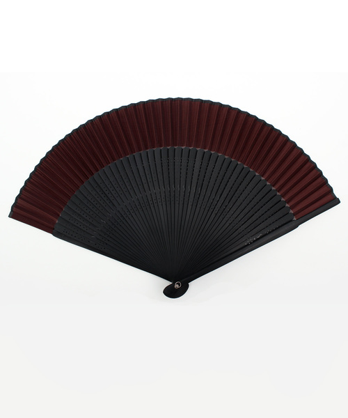 ８(eight)（エイト）の「シルク 扇子 せんす（和装小物・メンズ・ブラック/パープル/ネイビー/ブラウン/ワイン・FREE）」の3枚目の写真