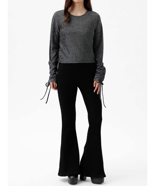 EVRIS(エヴリス)の「ハイウエストリブフレアレギンス(その他パンツ・レディース・ブラック/カーキ/キャメル・FREE)」の12枚目の写真