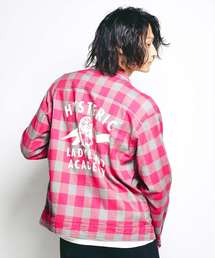ヒステリックグラマー　美品 ガール ブロック チェック シャツ ジャケット　M HYSTERIC GLAMOUR（ヒステリックグラマー）の「LADYLAND ACADEMY