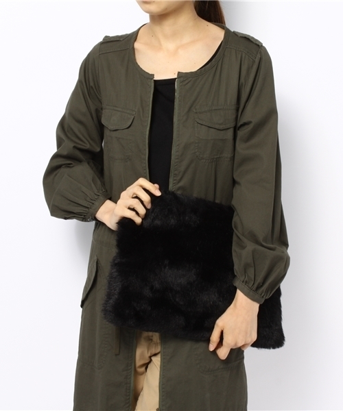 WEGO(ウィゴー)の「WEGO/ファークラッチバッグ(クラッチバッグ・レディース・ホワイト/ブラック/ブルー/キャメル・FREE)」の5枚目の写真