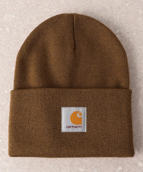 Carhartt（カーハート）の「［カーハート］ST★ CARHARTT AC ワッチキャップ / ニット帽（ニットキャップ/ビーニー・メンズ・オレンジ/パープル/ブラック/オリーブ/ブラウン・FREE）」の3枚目の写真