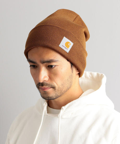 Carhartt（カーハート）の「［カーハート］ST★ CARHARTT AC ワッチキャップ / ニット帽（ニットキャップ/ビーニー・メンズ・オレンジ/パープル/ブラック/オリーブ/ブラウン・FREE）」の9枚目の写真