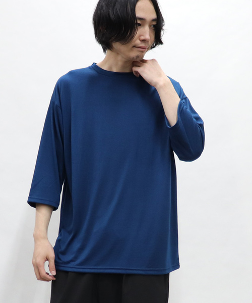 Confirm（コンファーム）の「Confirm / コンファーム 天竺7分丈Tシャツ（Tシャツ/カットソー・メンズ・ブラック/ベージュ/マスタード/グレー/インディゴブルー/ホワイト・FREE）」の6枚目の写真