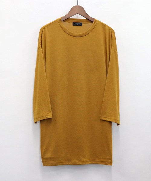 Confirm（コンファーム）の「Confirm / コンファーム 天竺7分丈Tシャツ（Tシャツ/カットソー・メンズ・ブラック/ベージュ/マスタード/グレー/インディゴブルー/ホワイト・FREE）」の16枚目の写真