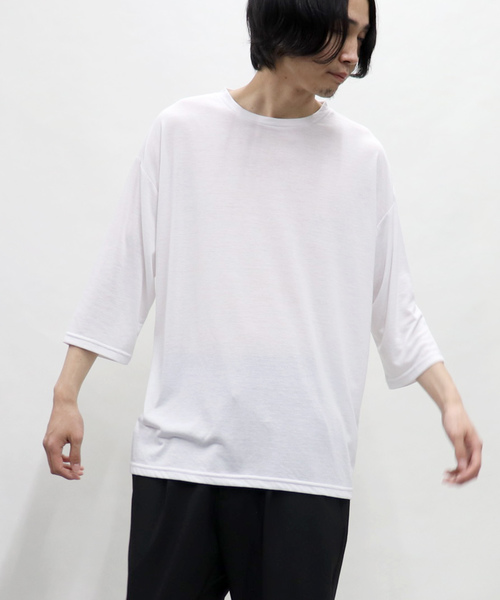 Confirm（コンファーム）の「Confirm / コンファーム 天竺7分丈Tシャツ（Tシャツ/カットソー・メンズ・ブラック/ベージュ/マスタード/グレー/インディゴブルー/ホワイト・FREE）」の17枚目の写真