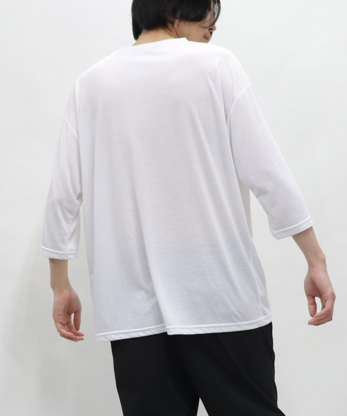 Confirm（コンファーム）の「Confirm / コンファーム 天竺7分丈Tシャツ（Tシャツ/カットソー・メンズ・ブラック/ベージュ/マスタード/グレー/インディゴブルー/ホワイト・FREE）」の19枚目の写真