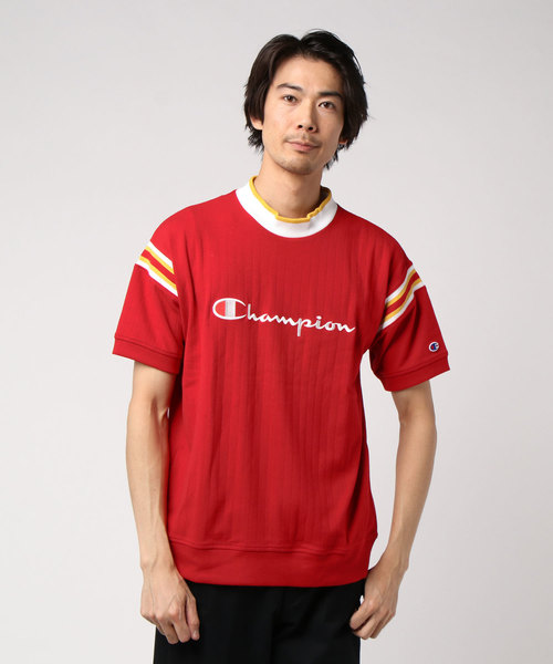 Champion Golf(チャンピオンゴルフ)の「【Champion/チャンピオン】メンズ GOLF モックネックショートスリーブ(Tシャツ/カットソー・メンズ・グリーン/ネイビー/レッド/ロイヤルブルー/マスタード/ホワイト・X-LARGE/MEDIUM/LARGE)」の1枚目の写真