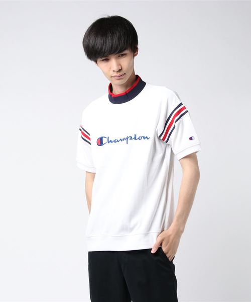 Champion Golf(チャンピオンゴルフ)の「【Champion/チャンピオン】メンズ GOLF モックネックショートスリーブ(Tシャツ/カットソー・メンズ・グリーン/ネイビー/レッド/ロイヤルブルー/マスタード/ホワイト・X-LARGE/MEDIUM/LARGE)」の2枚目の写真