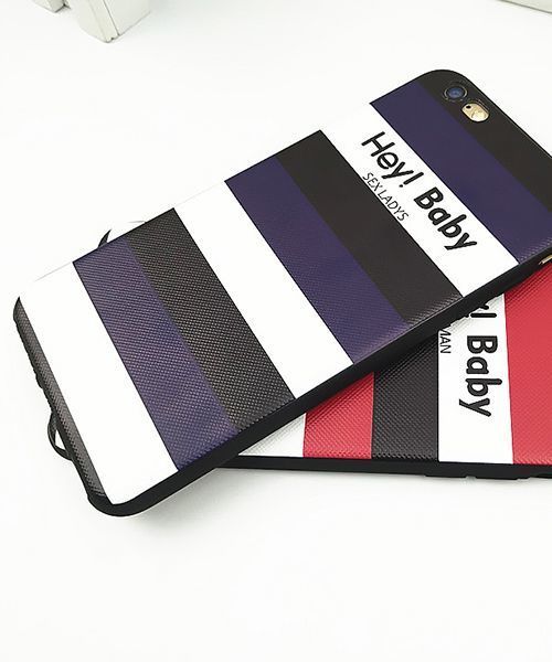 c.u.l（シーユーエル）の「【c.u.l】ボーダー トリコロール モノトーン アイフォンケース iPhoneカバー ipc326（スマホケース/カバー・レディース・レッド/ブルー・A/C/D/B）」の4枚目の写真