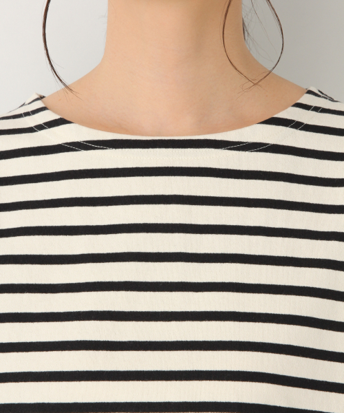 GLOBAL WORK(グローバルワーク)の「マリンボーダー半袖/835092(Tシャツ/カットソー・レディース・ホワイト/ベージュ/ブラウン/ダークブルー・MEDIUM/LARGE)」の10枚目の写真