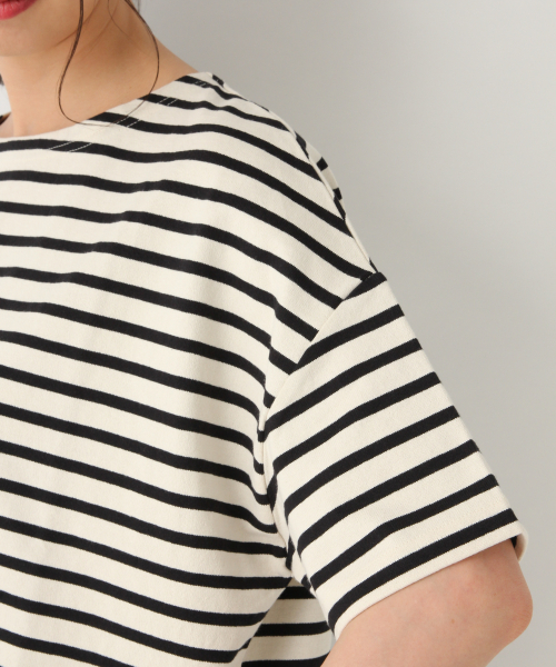 GLOBAL WORK(グローバルワーク)の「マリンボーダー半袖/835092(Tシャツ/カットソー・レディース・ホワイト/ベージュ/ブラウン/ダークブルー・MEDIUM/LARGE)」の12枚目の写真