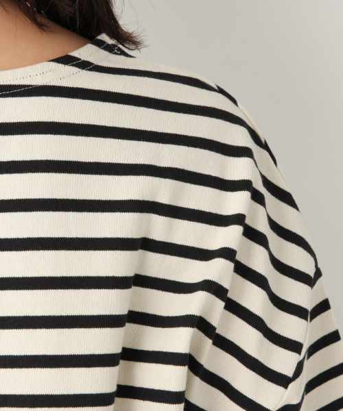 GLOBAL WORK(グローバルワーク)の「マリンボーダー半袖/835092(Tシャツ/カットソー・レディース・ホワイト/ベージュ/ブラウン/ダークブルー・MEDIUM/LARGE)」の14枚目の写真