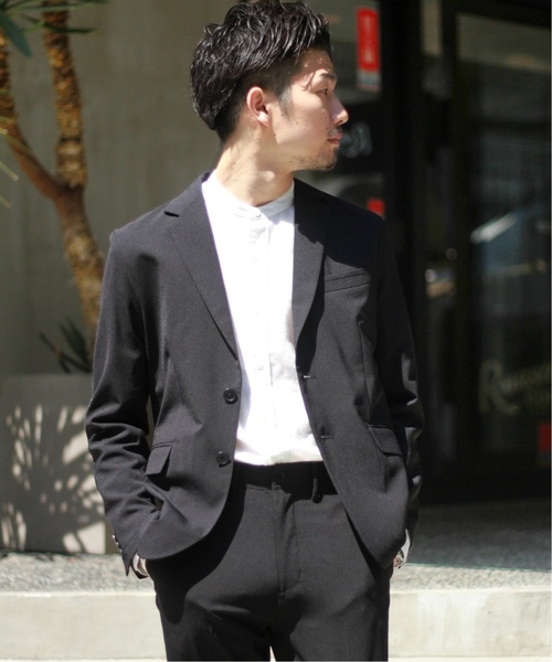 417 EDIFICE（フォーワンセブンエディフィス）の「◆《追加生産》【Begin掲載】ドライタッチトロ セットアップ（テーラードジャケット・メンズ・ブラック/ネイビー/グレー・SMALL/MEDIUM/LARGE/X-LARGE）」の2枚目の写真