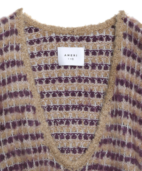 Ameri(アメリ)の「AJIRO MOYOU KNIT(ニット/セーター・レディース・パープル/ブルー・FREE)」の7枚目の写真