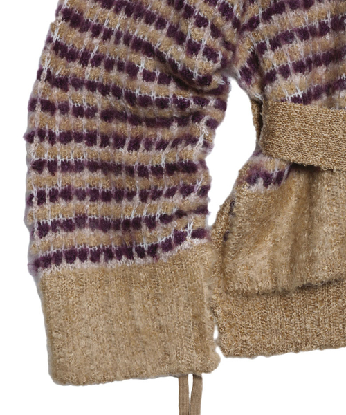 Ameri(アメリ)の「AJIRO MOYOU KNIT(ニット/セーター・レディース・パープル/ブルー・FREE)」の8枚目の写真