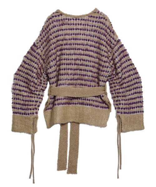 Ameri(アメリ)の「AJIRO MOYOU KNIT(ニット/セーター・レディース・パープル/ブルー・FREE)」の11枚目の写真