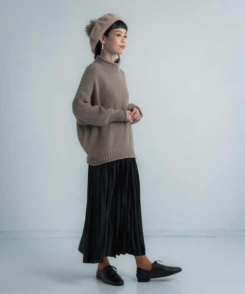 Libra Cue（リブラ キュー）の「Libra ベロアプリーツスカート（スカート・レディース・ブラック/ブラウン/グリーン・FREE）」の4枚目の写真