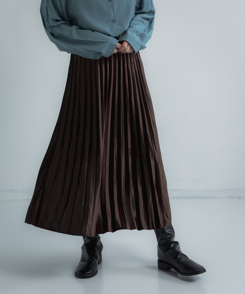 Libra Cue（リブラ キュー）の「Libra ベロアプリーツスカート（スカート・レディース・ブラック/ブラウン/グリーン・FREE）」の9枚目の写真