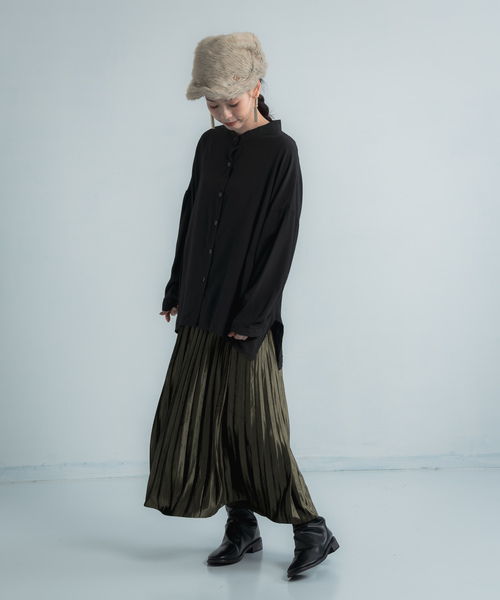 Libra Cue（リブラ キュー）の「Libra ベロアプリーツスカート（スカート・レディース・ブラック/ブラウン/グリーン・FREE）」の12枚目の写真