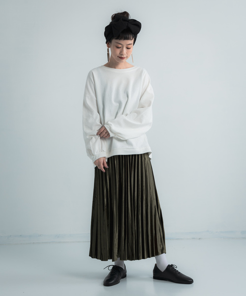 Libra Cue（リブラ キュー）の「Libra ベロアプリーツスカート（スカート・レディース・ブラック/ブラウン/グリーン・FREE）」の13枚目の写真