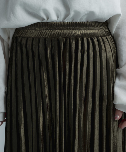 Libra Cue（リブラ キュー）の「Libra ベロアプリーツスカート（スカート・レディース・ブラック/ブラウン/グリーン・FREE）」の19枚目の写真