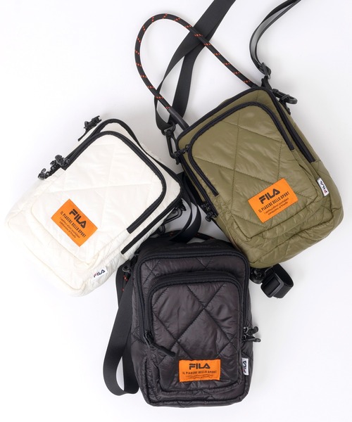 FILA（フィラ）の「FILA フィラ ブランド ロゴ パデット キルティング ショルダーベルト パラコードハンドル 2WAY ミニ ショルダーバッグ（ショルダーバッグ・レディース・ブラック/ネイビー/レッド/ブラック系/カーキ/アイボリー・FREE）」の7枚目の写真