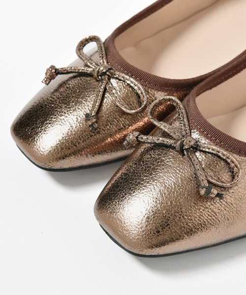 one after another NICE CLAUP（ワンアフターアナザーナイスクラップ）の「【WEB限定】バレエ シューズ（バレエシューズ・レディース・アイボリー/ブラウン系その他・SS/S/M/L/LL）」の16枚目の写真