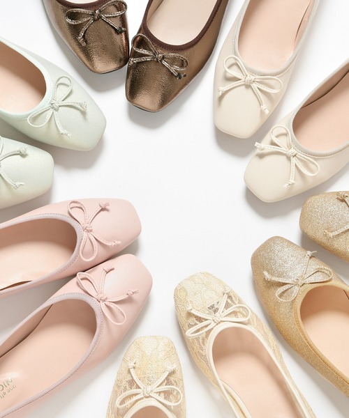 one after another NICE CLAUP（ワンアフターアナザーナイスクラップ）の「【WEB限定】バレエ シューズ（バレエシューズ・レディース・アイボリー/ブラウン系その他・SS/S/M/L/LL）」の22枚目の写真