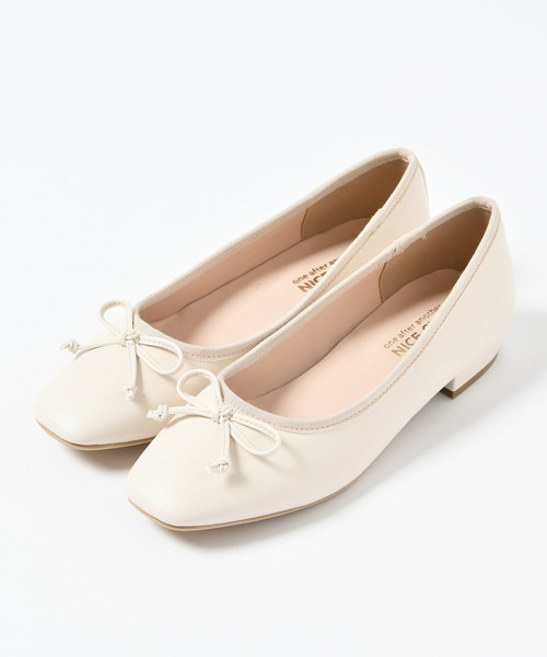 one after another NICE CLAUP（ワンアフターアナザーナイスクラップ）の「【WEB限定】バレエ シューズ（バレエシューズ・レディース・アイボリー/ブラウン系その他・SS/S/M/L/LL）」の6枚目の写真