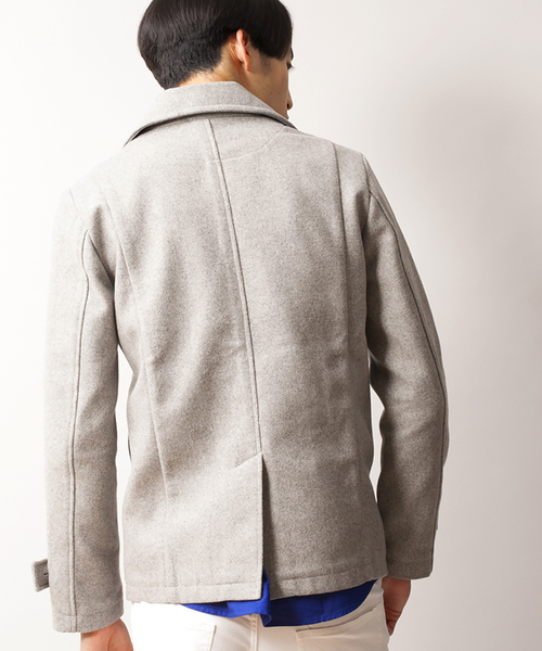 WEGO（ウィゴー）の「WEGO/ボンディングPコート（ピーコート・メンズ・ブラック/ライトグレー/ブルー系その他/キャメル/ワイン/その他1/その他2・SMALL/LARGE/MEDIUM）」の9枚目の写真