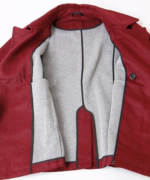 WEGO（ウィゴー）の「WEGO/ボンディングPコート（ピーコート・メンズ・ブラック/ライトグレー/ブルー系その他/キャメル/ワイン/その他1/その他2・SMALL/LARGE/MEDIUM）」の11枚目の写真