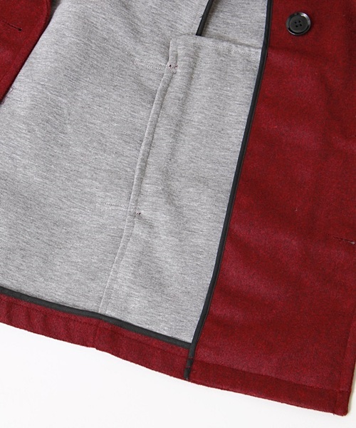 WEGO（ウィゴー）の「WEGO/ボンディングPコート（ピーコート・メンズ・ブラック/ライトグレー/ブルー系その他/キャメル/ワイン/その他1/その他2・SMALL/LARGE/MEDIUM）」の12枚目の写真