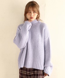 backレースアップニット