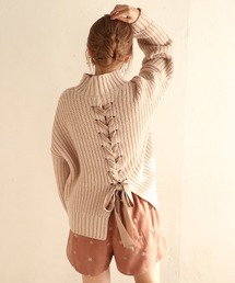 one after another NICE CLAUP | backレースアップニット(ニット/セーター)