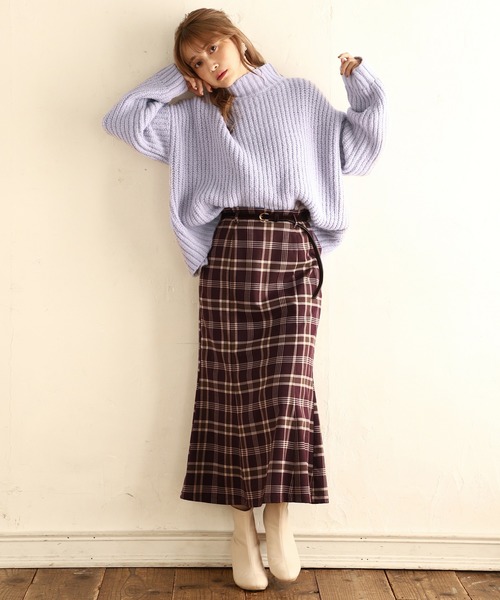 one after another NICE CLAUP（ワンアフターアナザーナイスクラップ）の「backレースアップニット（ニット/セーター・レディース・ベージュ/アイボリー/ラベンダー・FREE）」の6枚目の写真