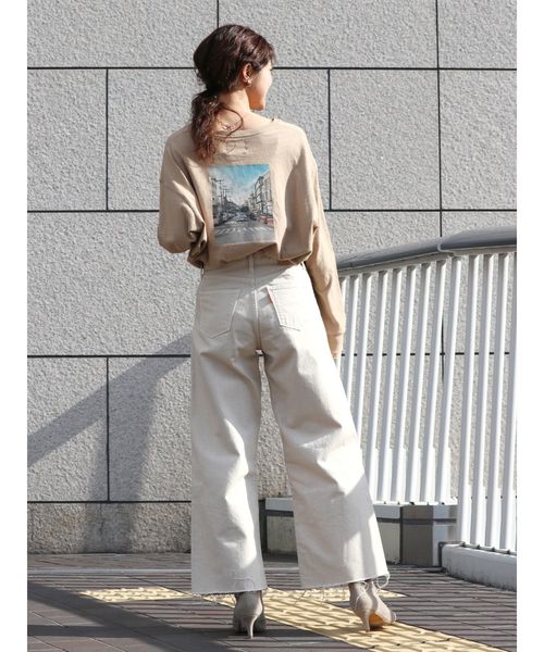 Ungrid（アングリッド）の「バックフォトロングスリーブTee（Tシャツ/カットソー・レディース・オフホワイト/ブラック/モカ・FREE）」の15枚目の写真