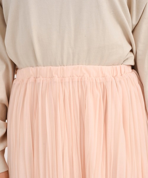DouDou(ドゥドゥ)の「プリーツギャザースカート(スカート・レディース・ベージュ/サックスブルー/ベビーピンク・FREE)」の21枚目の写真