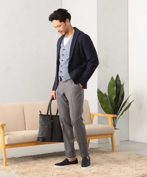 MEN'S BIGI（メンズビギ）の「【ウォッシャブル】ビジカジ兼用ポリストレッチパンツ（チノパンツ・メンズ・ホワイト/サックスブルー/チャコールグレー・00/01/02/03/04）」の20枚目の写真