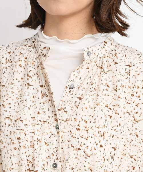 DouDou（ドゥドゥ）の「幾何柄プリントワンピース（ワンピース・レディース・ホワイト/グリーン・FREE）」の7枚目の写真