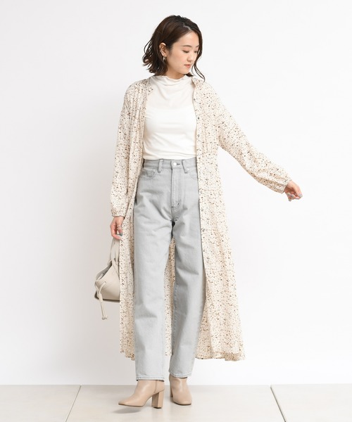 DouDou（ドゥドゥ）の「幾何柄プリントワンピース（ワンピース・レディース・ホワイト/グリーン・FREE）」の11枚目の写真