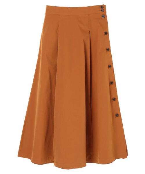 値下げ☆新品☆wafflish waffle　ボアトッピングアーミースカート セール】サイドボタンフレアスカート＊（スカート）｜AMERICAN