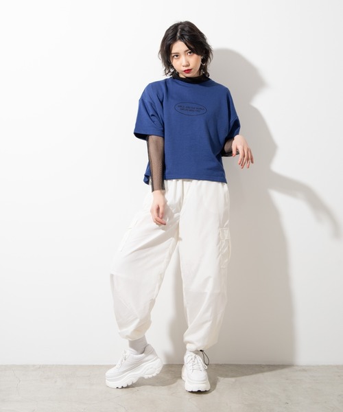 WEGO(ウィゴー)の「WEGO/カーゴポケットジョグパンツ(カーゴパンツ・レディース・ホワイト/ブラック/ライム・FREE)」の7枚目の写真