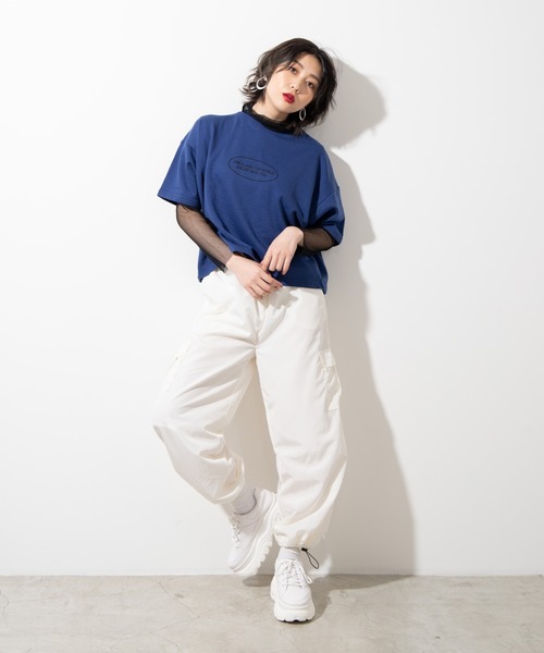 WEGO(ウィゴー)の「WEGO/カーゴポケットジョグパンツ(カーゴパンツ・レディース・ホワイト/ブラック/ライム・FREE)」の8枚目の写真