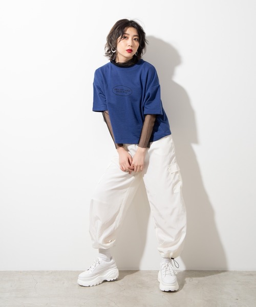 WEGO(ウィゴー)の「WEGO/カーゴポケットジョグパンツ(カーゴパンツ・レディース・ホワイト/ブラック/ライム・FREE)」の9枚目の写真